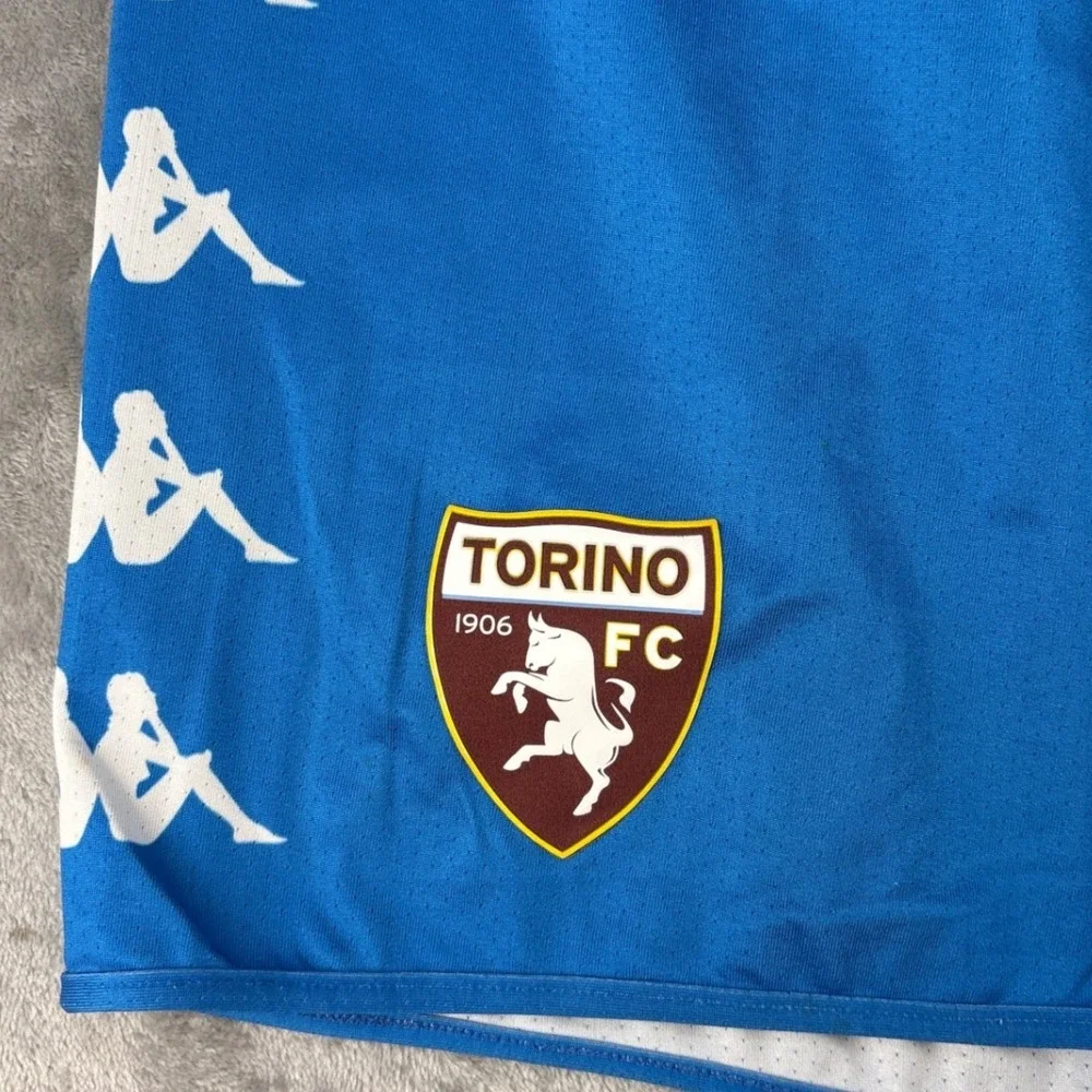 Kappa Shorts Mens XXL Torino FC Kombat Blue Logo Tape Soccer Serie A EUC